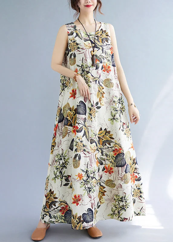Mega Sale Vintage Orange Floral Leaves Print O-Neck Short Sleeve Bohemia Pleated Maxi Dress Mega Sale Vintage Orange Floral Leaves Print O-Neck Short Sleeve Bohemia Pleated Maxi Dress