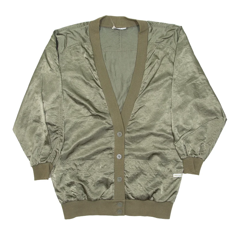 Stock Clearance BETTY BARCLAY Satin Jacket Green Nylon 90s Womens L