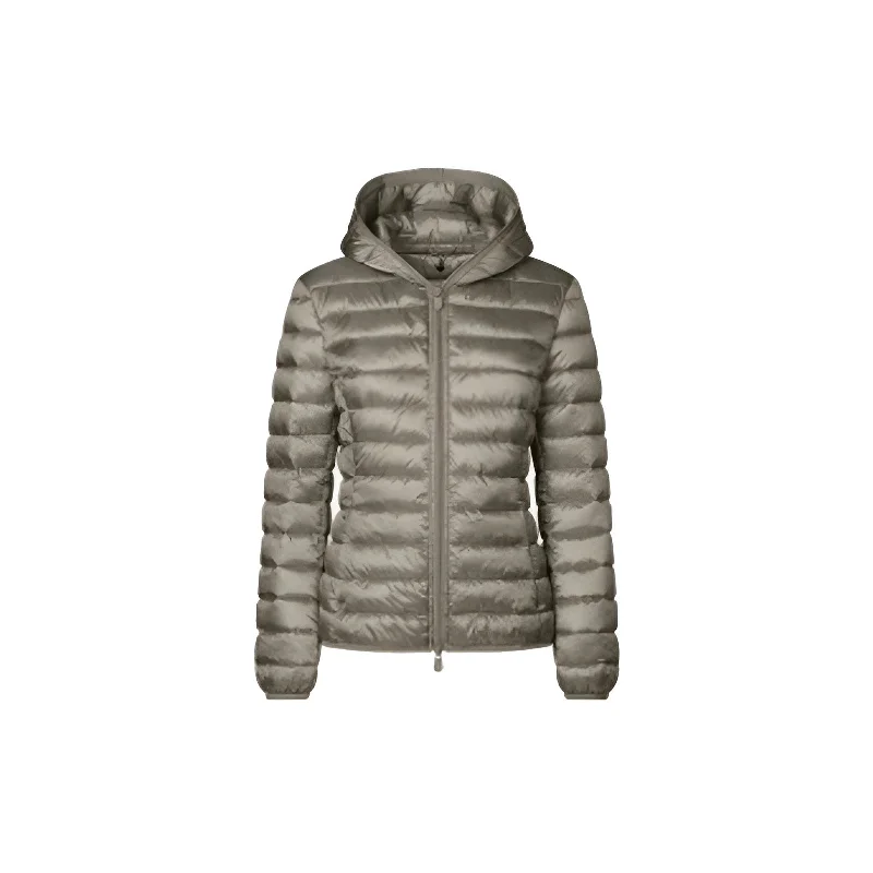 Buy More, Save More Woman's Alexis Hooded Puffer Jacket in Rainy Beige