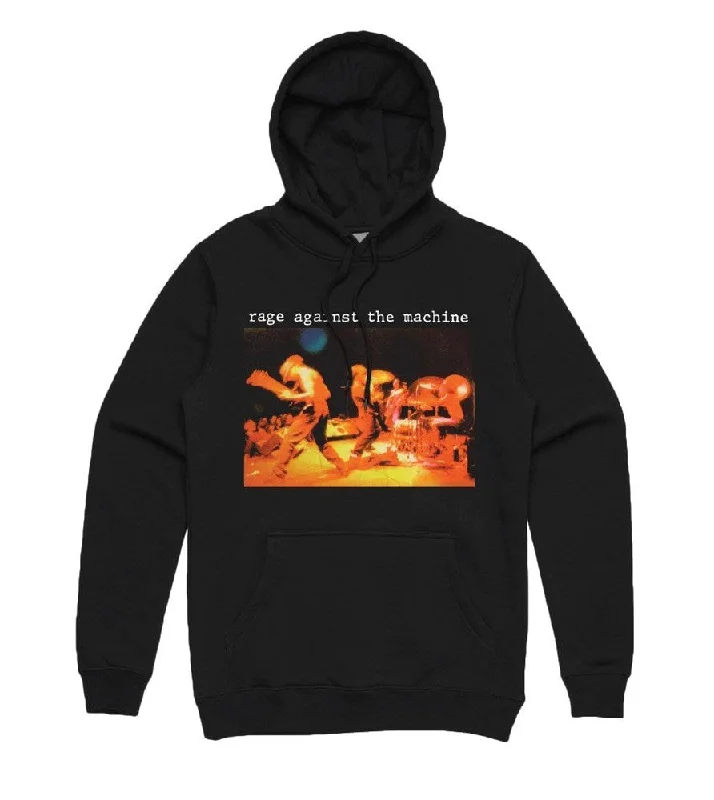 Stock Up and Save Rage Against The Machine - Live Anger Photo Unisex Black Pullover Hooded Sweatshirt