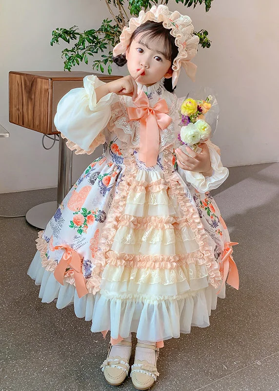 Special Promotion New Print Ruffled Bow Patchwork Cotton Kids Girls Princess Dresses Autumn Special Promotion New Print Ruffled Bow Patchwork Cotton Kids Girls Princess Dresses Autumn