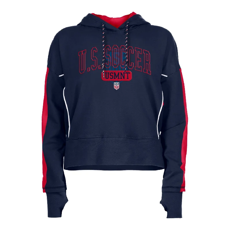 Epic Deals Women's New Era USMNT High-Low Navy Hoodie