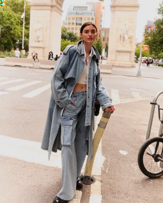 The Best Prices Wild Skies Denim Trench - Stonewash