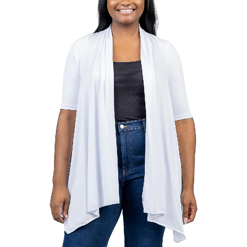 Instant Discount 24seven Comfort Apparel Womens Plus Lightweight Open Front Cardigan