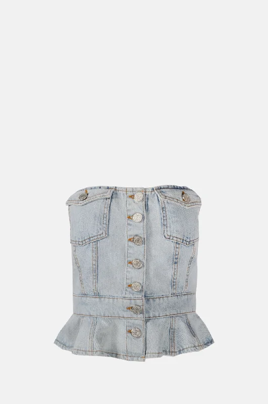 Fantastic Offers Oda Top Washed Denim