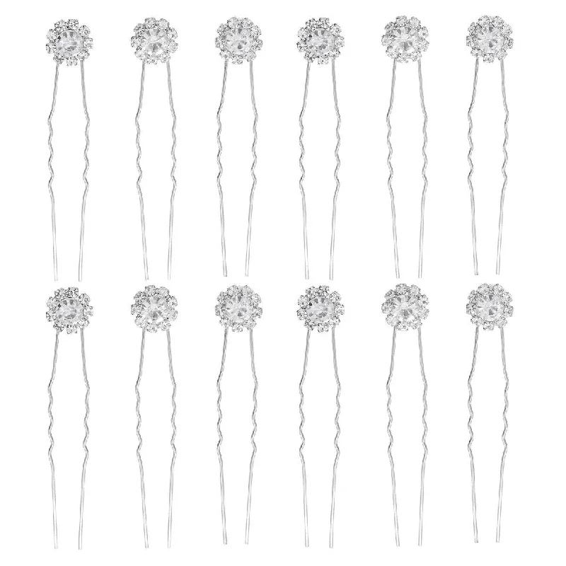 floral dressfloral dressRhinestone hairpin Light luxury deluxe bridal hairpin for women Hairpin accessory Sun flower hairpin set 768734557147