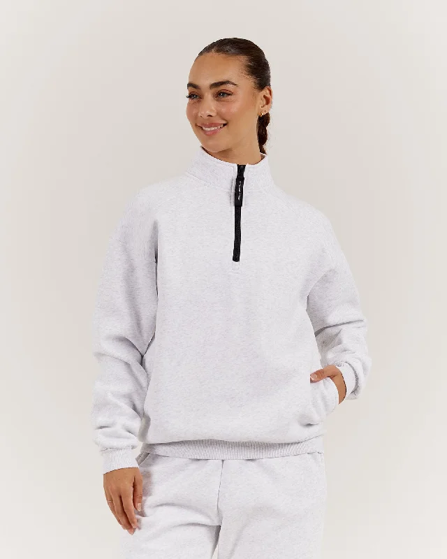 Must-Have Deals SPORTS 1/4 ZIP JUMPER - SNOW GREY