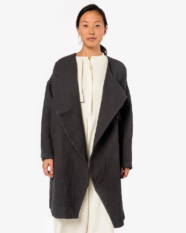 Price Smash Dual Canvas Coat in Charcoal