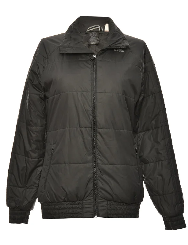 Price Reduction Black Classic Adidas Puffer Jacket - L