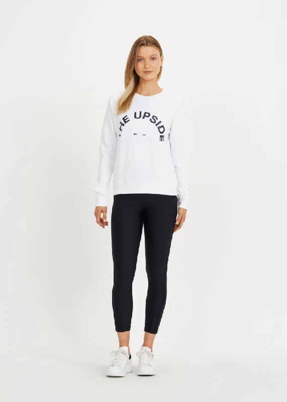 workout-ready hoodieBondi Crew- White/Navy