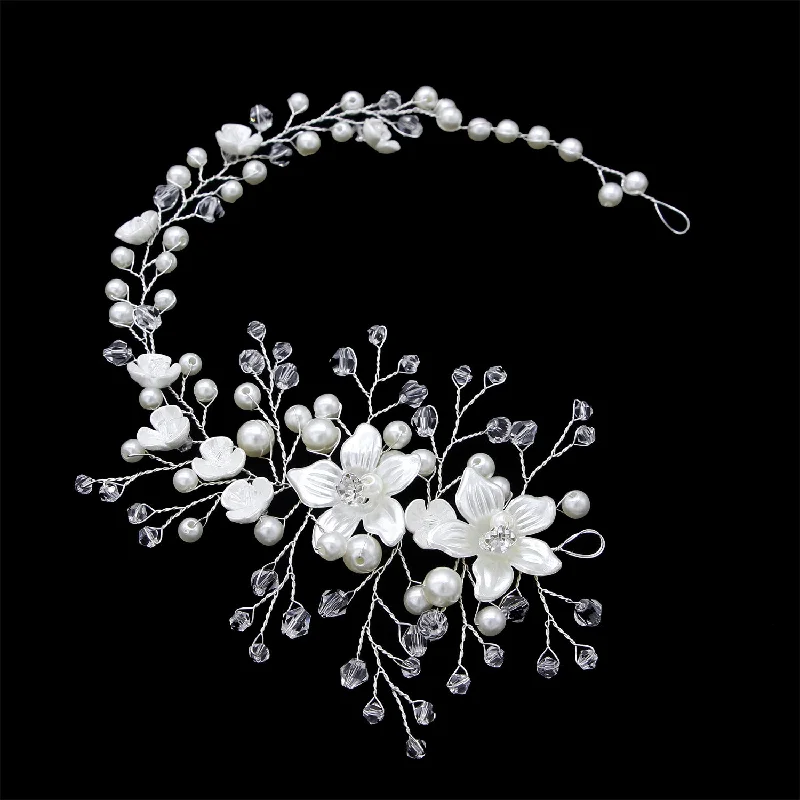 one-shoulder dressone-shoulder dressWedding Headpieces Handmade Flowers Bridal Accessories Wedding Hair Accessories Crystal Pearl Headpieces 601071421433