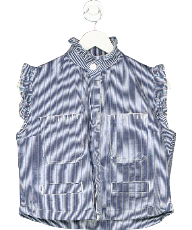 Limited Stock Seventy + Mochi Blue Pablo Cotton Blend Denim Waistcoat UK 6