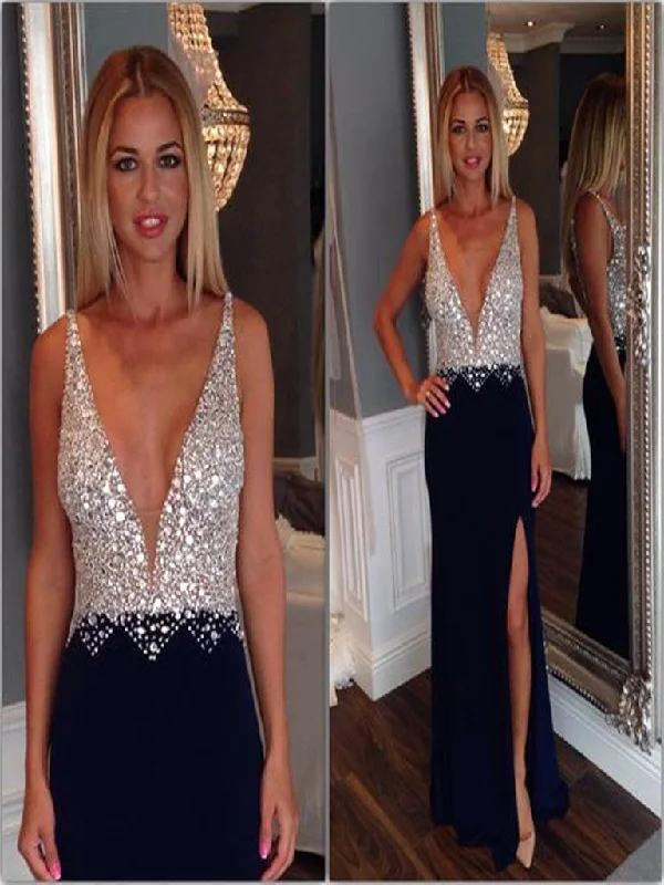 Bargain Prices Custom Made A Line V Neck Backless Black Long Prom Dress, Black Formal Dress Bargain Prices Custom Made A Line V Neck Backless Black Long Prom Dress, Black Formal Dress