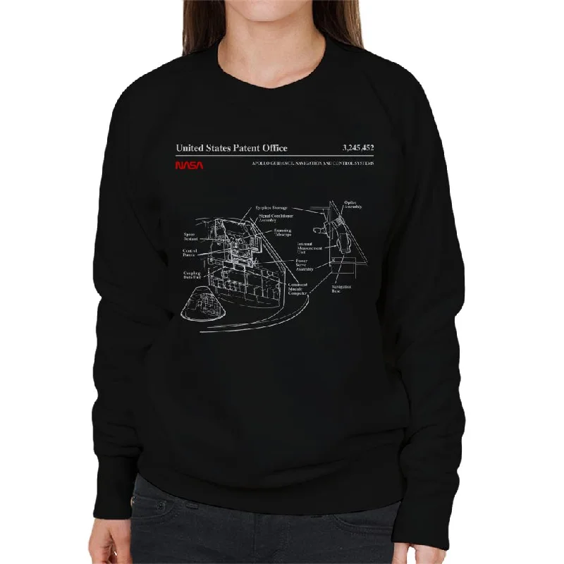 Sneak Peek Sale NASA Apollo Control Systems Blueprint Women's Sweatshirt