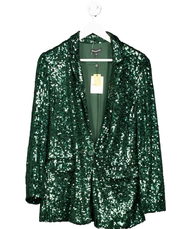 Flash Sale Whistles Green Sequin Single Breasted Blazer UK 12