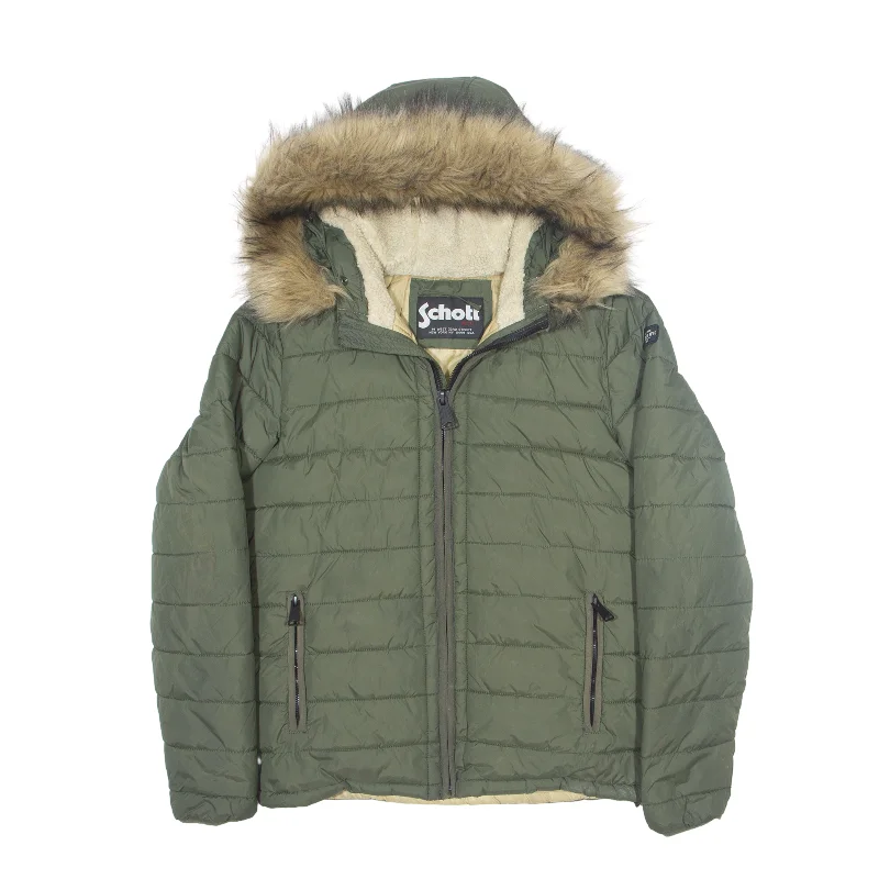 Buy Now SCHOTT Rocky 2 Insulated Puffer Coat Green Nylon 90s Womens S