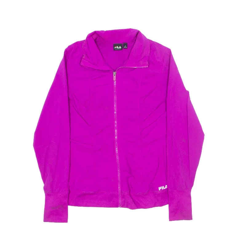 Discount Extravaganza FILA Sport Ruched Track Jacket Pink Womens S
