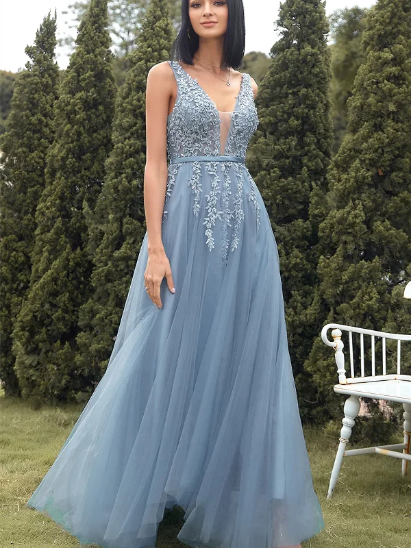 satin midi dresssatin midi dressA Line V Neck Blue Lace Tulle Long Prom Dresses, Blue Lace Formal Dresses, Blue Evening Dresses SP2438