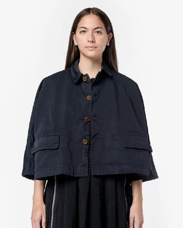 Discount Deals Short Shawl Jacket in Navy