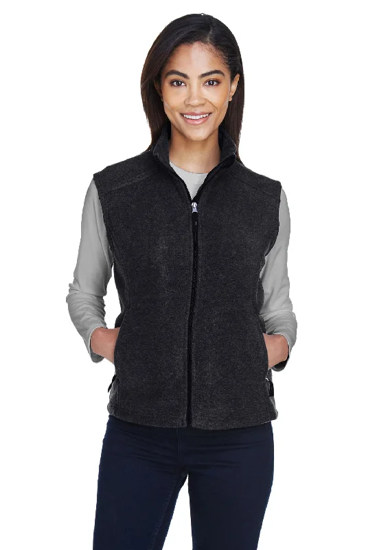 Deal Explosion Core 365 Womens Journey Pill Resistant Fleece Full Zip Vest - Heather Charcoal Grey