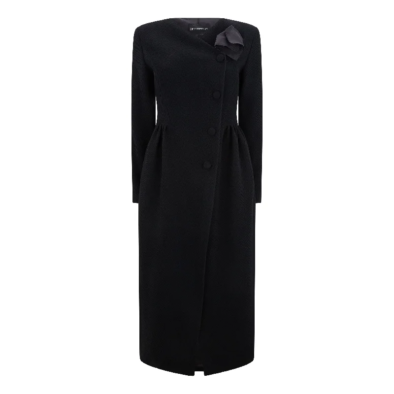 Extra Discounts Tailored Wool Pleated Coat