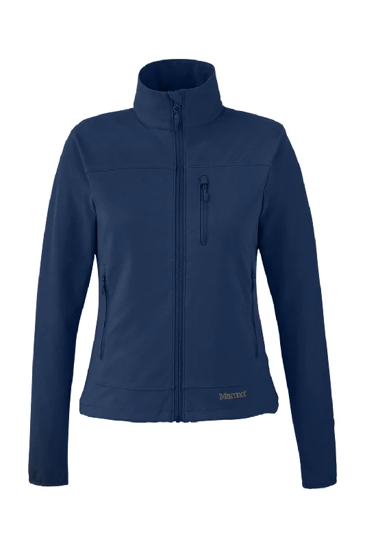Special Price Marmot Womens Tempo Water Resistant Full Zip Jacket - Arctic Navy Blue - Closeout