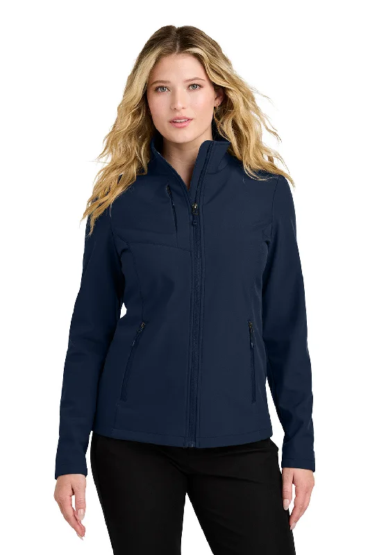 Quick Sale Port Authority Womens C-FREE Core Water Resistant Soft Shell Full Zip Jacket - True Navy Blue - New Quick Sale Port Authority Womens C-FREE Core Water Resistant Soft Shell Full Zip Jacket - True Navy Blue - New
