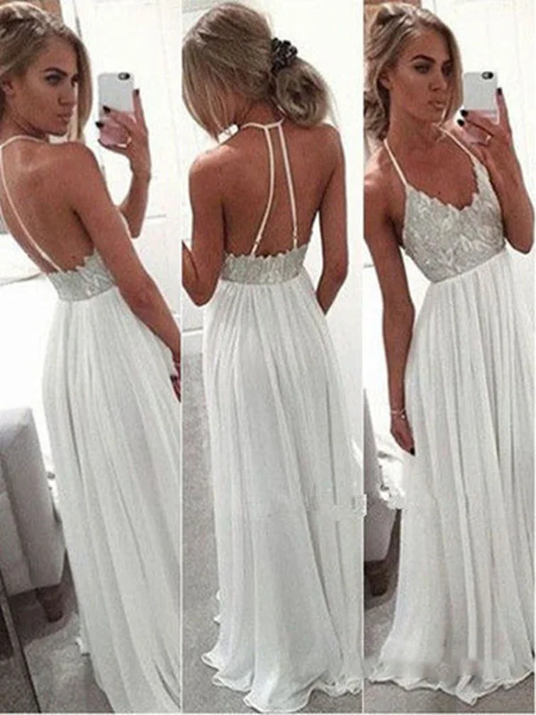 stylish dressstylish dressCustom Made White A-line Backless Long Lace Prom Dresses, Formal Dress