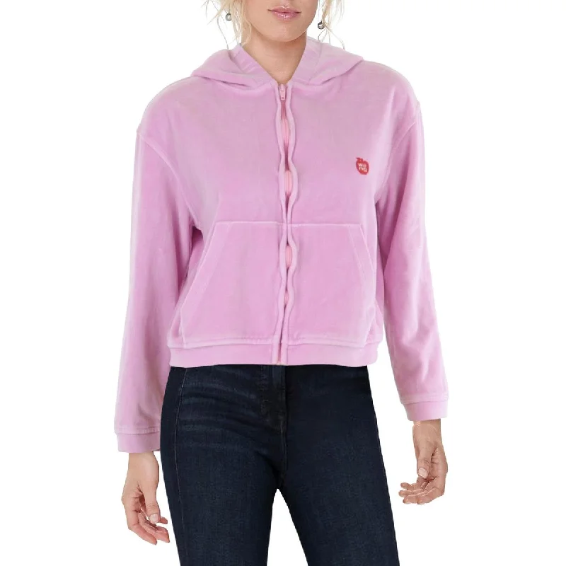 Reduced Prices T by Alexander Wang Womens Zip Up Hoodie Top Zip Hoodie