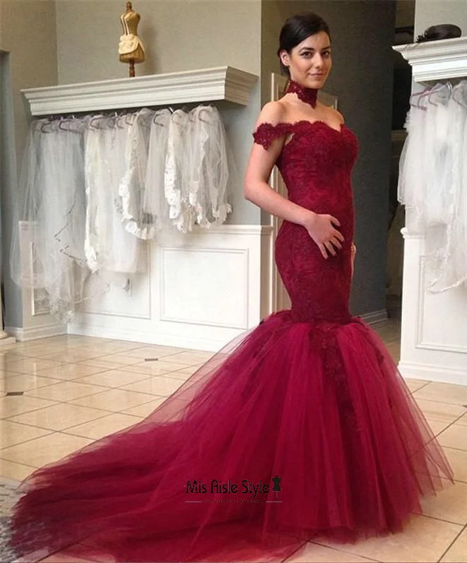 comfy maxi dresscomfy maxi dressMermaid Off Shoulder Sleeve Burgundy Wedding Dress