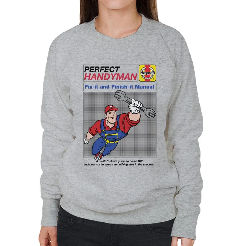 high-quality athletic sweatshirtHaynes Handyman Fix It And Finish It Manual Women's Sweatshirt