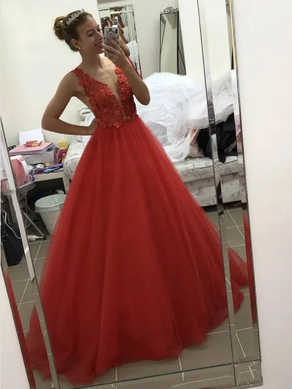 Get It Before It’s Gone V Neck Backless Appliques Top Red Lace Long Prom Dresses, Backless Red Lace Formal Dresses, Red Lace Evening Dresses Get It Before It’s Gone V Neck Backless Appliques Top Red Lace Long Prom Dresses, Backless Red Lace Formal Dresses, Red Lace Evening Dresses