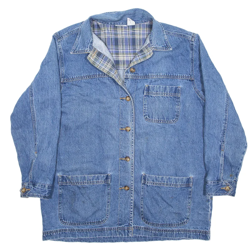 Don't Wait CABIN CREEK Denim Jacket Blue 90s Womens L