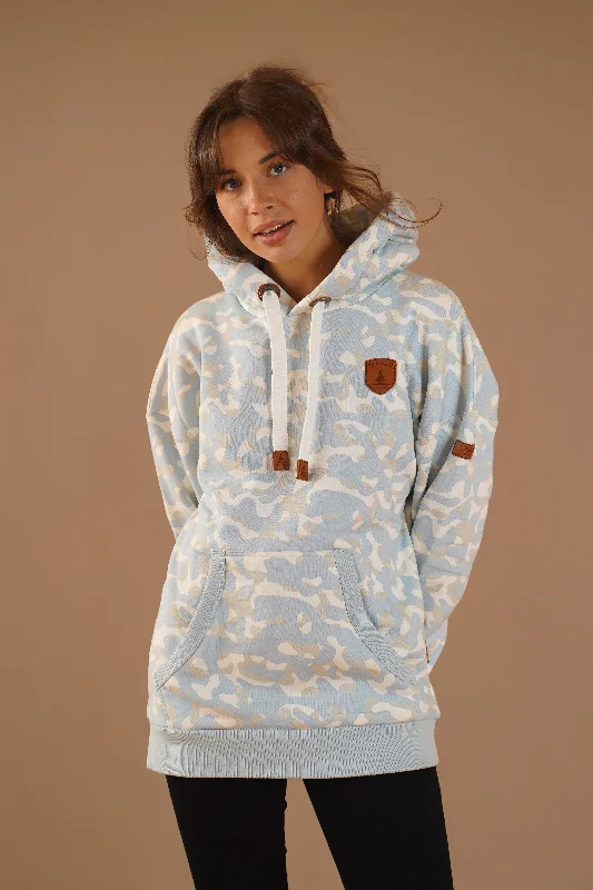Final Clearance Billie Print Sky Blue Camo Hoodie