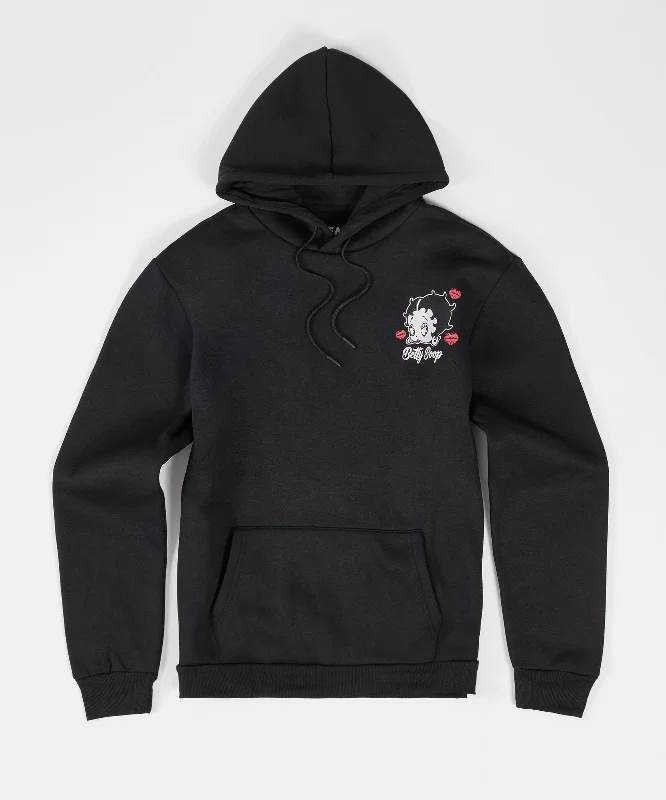 Quick Sale Women Betty Boop Be Real Hoodie - Black