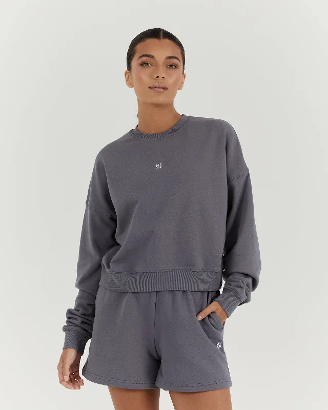 Special Price LEISURE CREW JUMPER - SHADOW