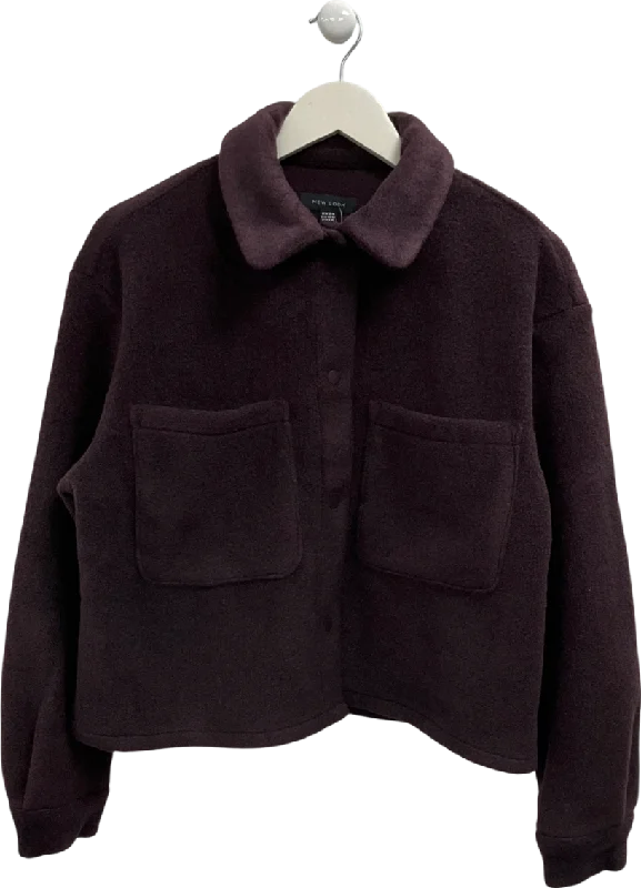Blowout Deals New Look Purple Textured Cropped Shacket UK M