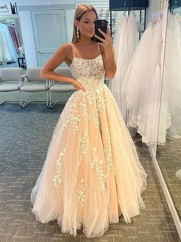 floral wrap dressfloral wrap dressOpen Back Champagne Lace Tulle Long Prom Dresses, Champagne Lace Formal Evening Dresses, Champagne Ball Gown SP2402