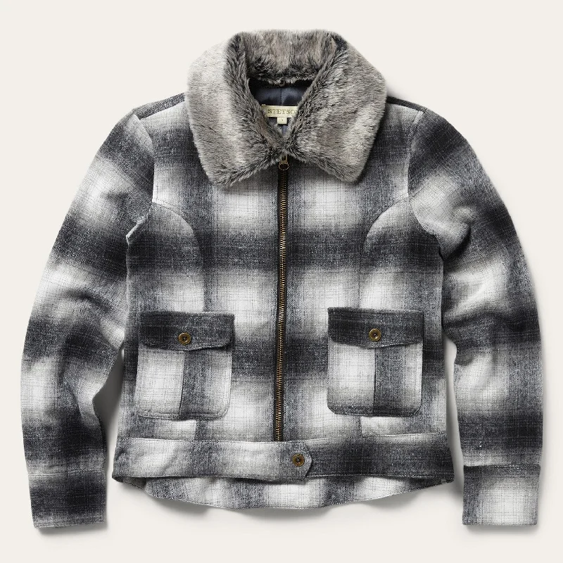 Limited Availability Plaid Cropped Jacket