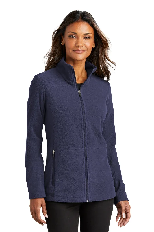 Savings Event Port Authority Womens Accord Pill Resistant Microfleece Full Zip Jacket - Navy Blue