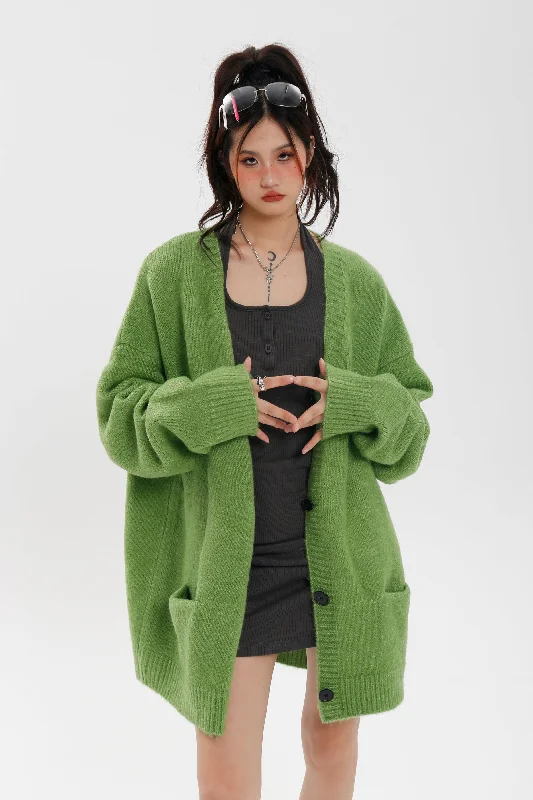 Hurry In RTK (W) No. 3088 KNITTED OVERSIZE CARDIGAN