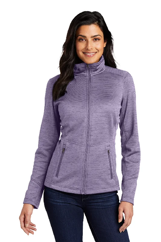 Deal Explosion Port Authority Womens Full Zip Fleece Jacket - Purple