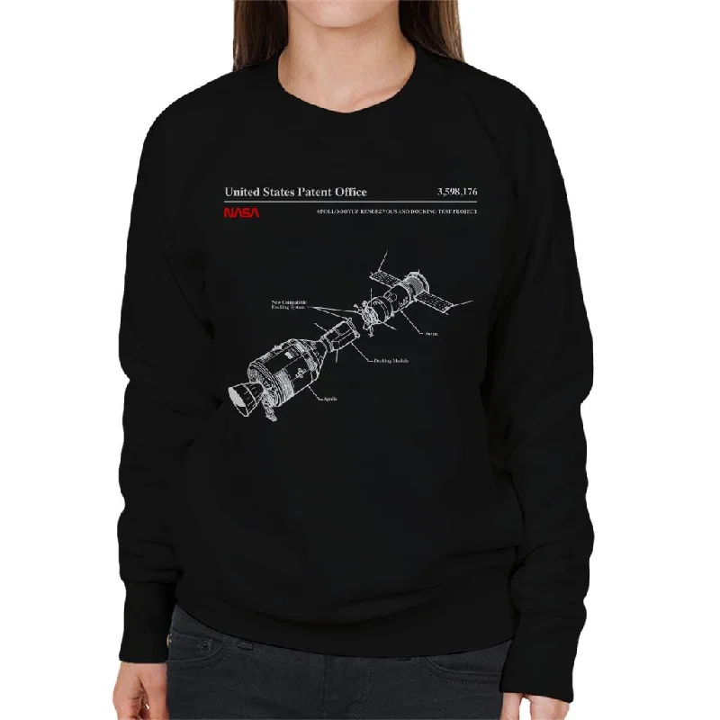 Instant Discount NASA Apollo Soyuz Docking Test Blueprint Women's Sweatshirt