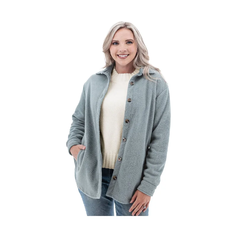 Limited Quantity Old Ranch Women's Emery Fleece Shirt Jac - Trooper - ONLINE STORE CREDIT/EXCHANGE ONLY Limited Quantity Old Ranch Women's Emery Fleece Shirt Jac - Trooper - ONLINE STORE CREDIT/EXCHANGE ONLY
