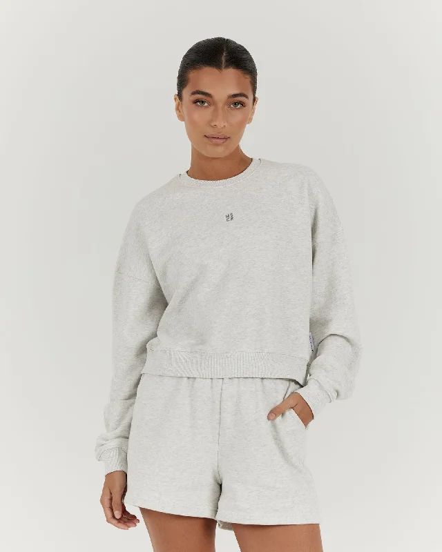 Holiday Sale LEISURE CREW JUMPER - ICE GREY