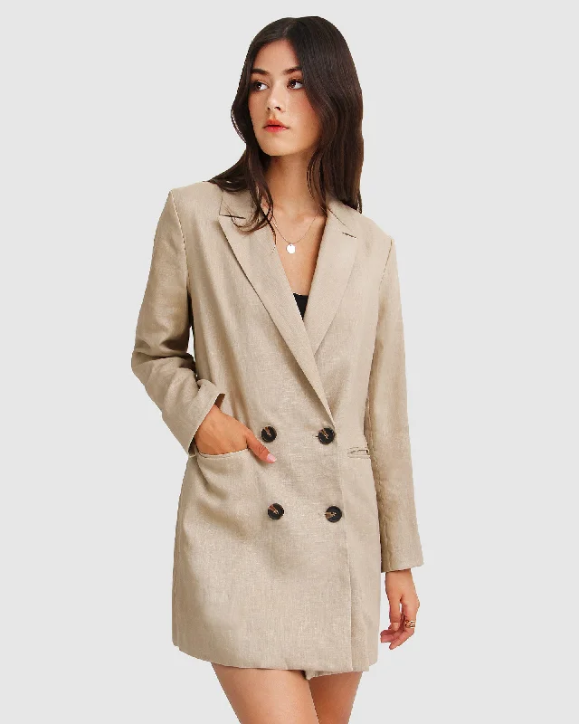 Overstock Sale Princess Anna Blazer Dress - Sand