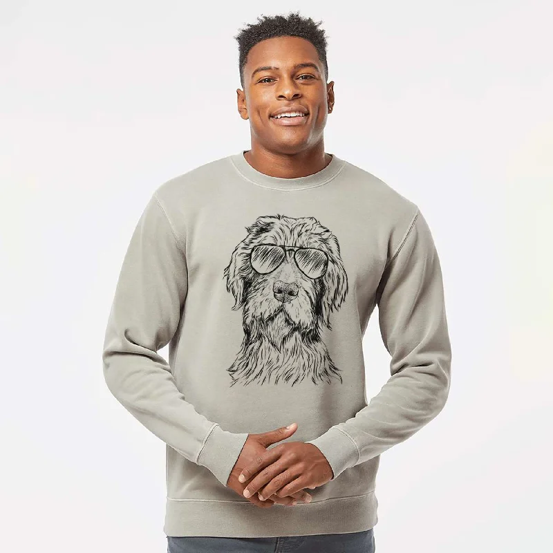 Best Bargains Aviator Doc Holliday the Pudelpointer - Unisex Pigment Dyed Crew Sweatshirt