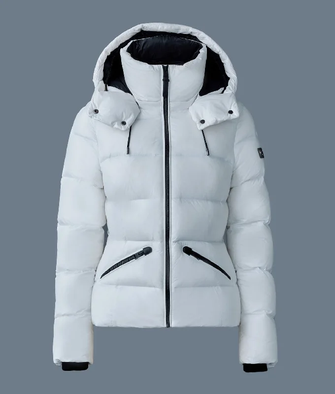 Today's Special MADALYN lustrous light down jacket with hood for ladies White
