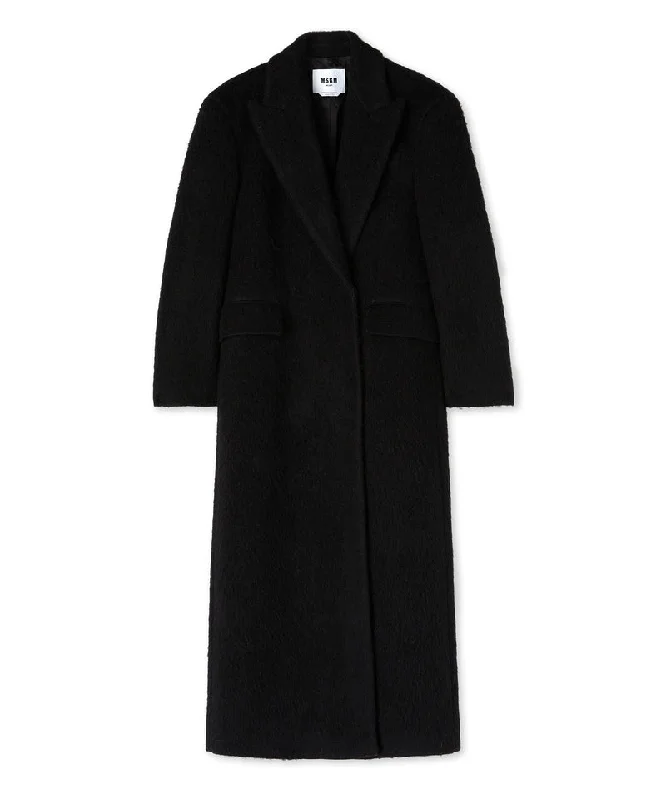 Savings Galore Blended wool "Brushed Wool felt" coat Black