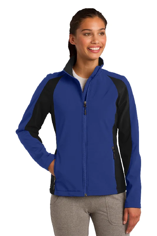 Unbeatable Prices Sport-Tek Womens Water Resistant Full Zip Jacket - True Royal Blue/Black - Closeout Unbeatable Prices Sport-Tek Womens Water Resistant Full Zip Jacket - True Royal Blue/Black - Closeout